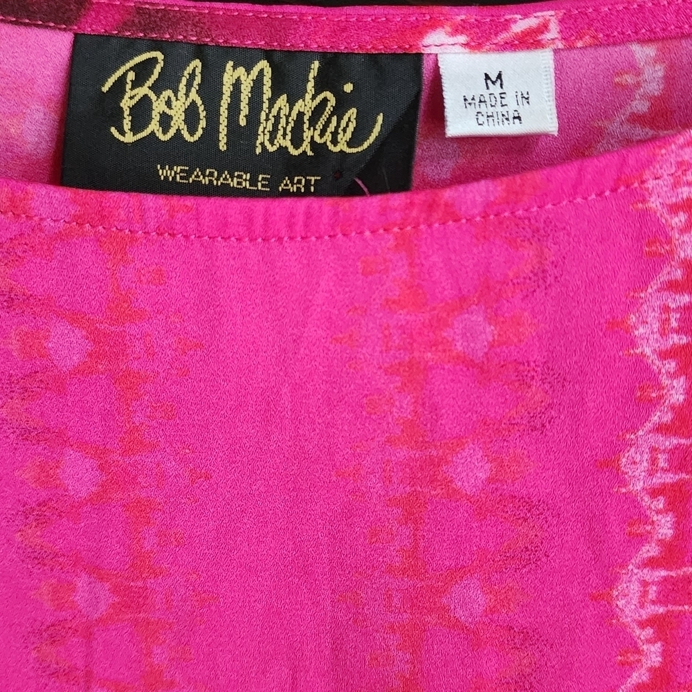 Bob Mackie Pink and Orange Artistic Top - Picture 2 of 4
